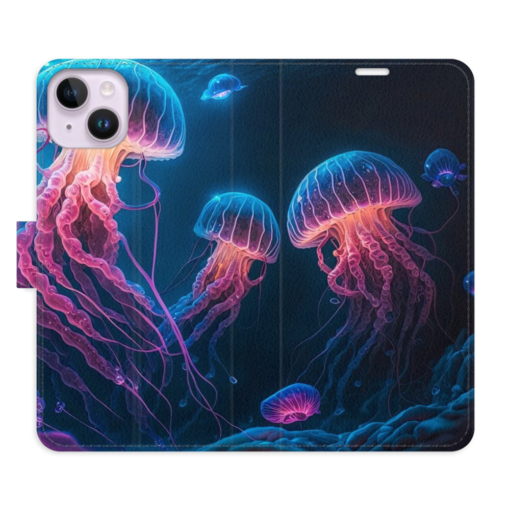 Flipové pouzdro iSaprio - Jellyfish - iPhone 14 Plus