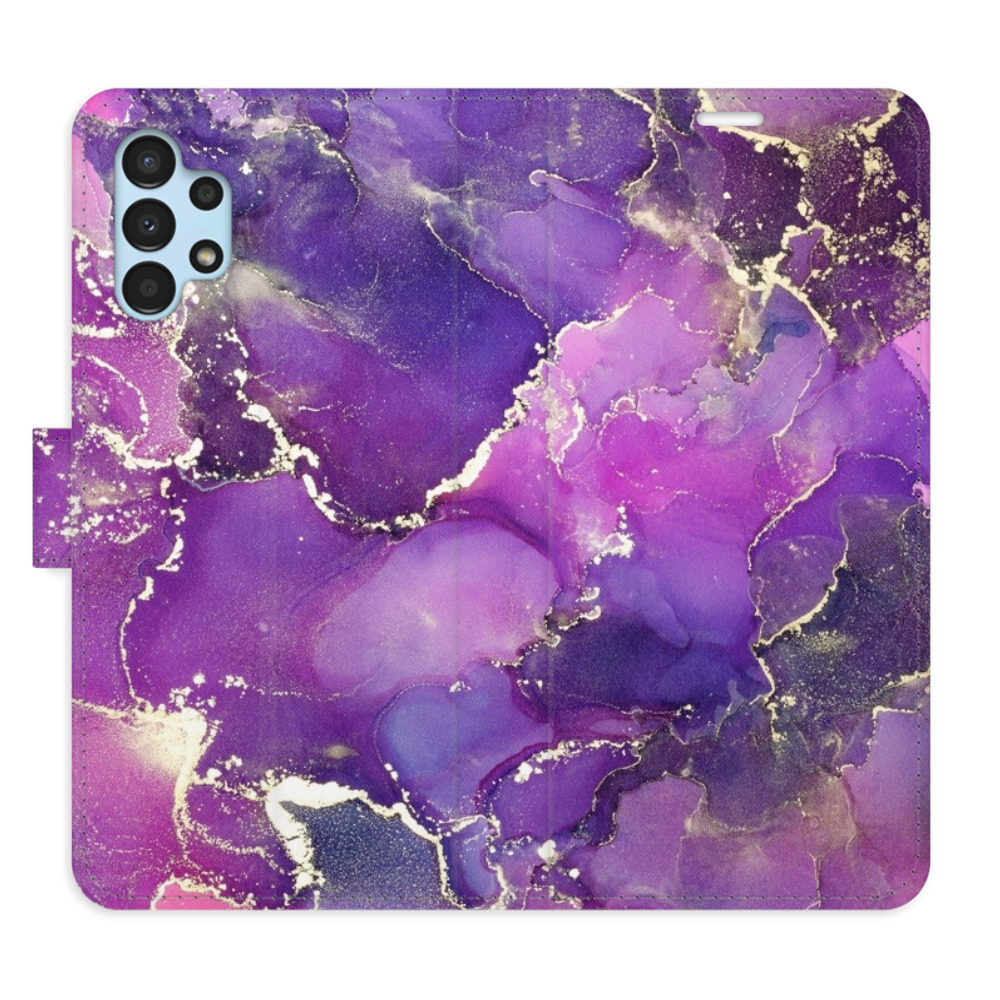 Flipové pouzdro iSaprio - Purple Marble - Samsung Galaxy A13 / A13 5G