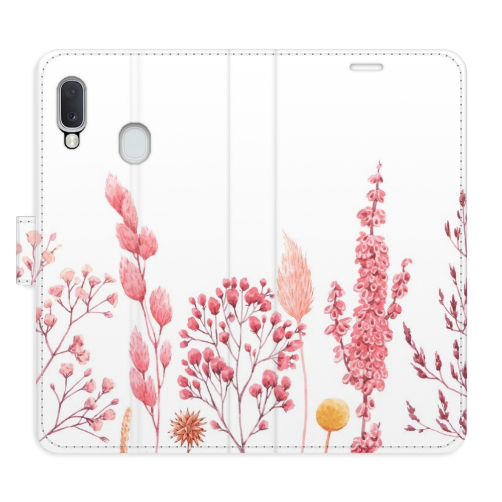 Flipové pouzdro iSaprio - Pink Flowers 03 - Samsung Galaxy A20e