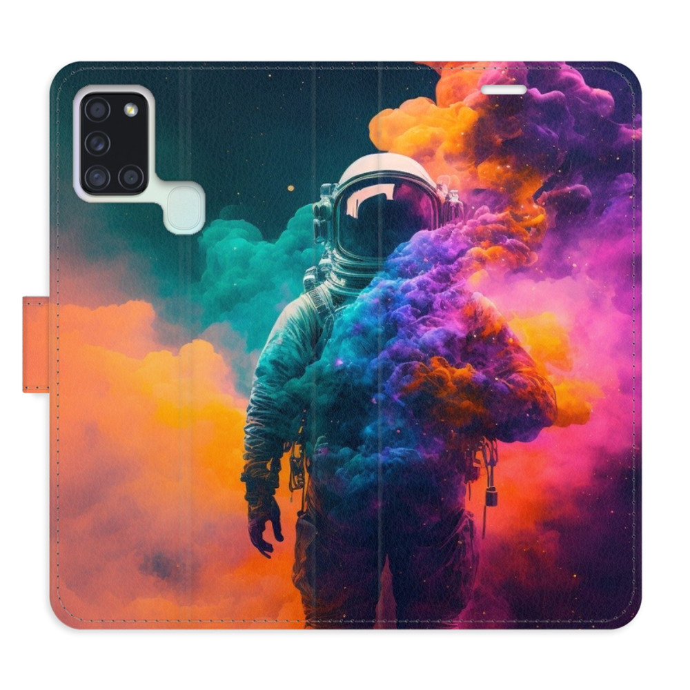 Flipové pouzdro iSaprio - Astronaut in Colours 02 - Samsung Galaxy A21s