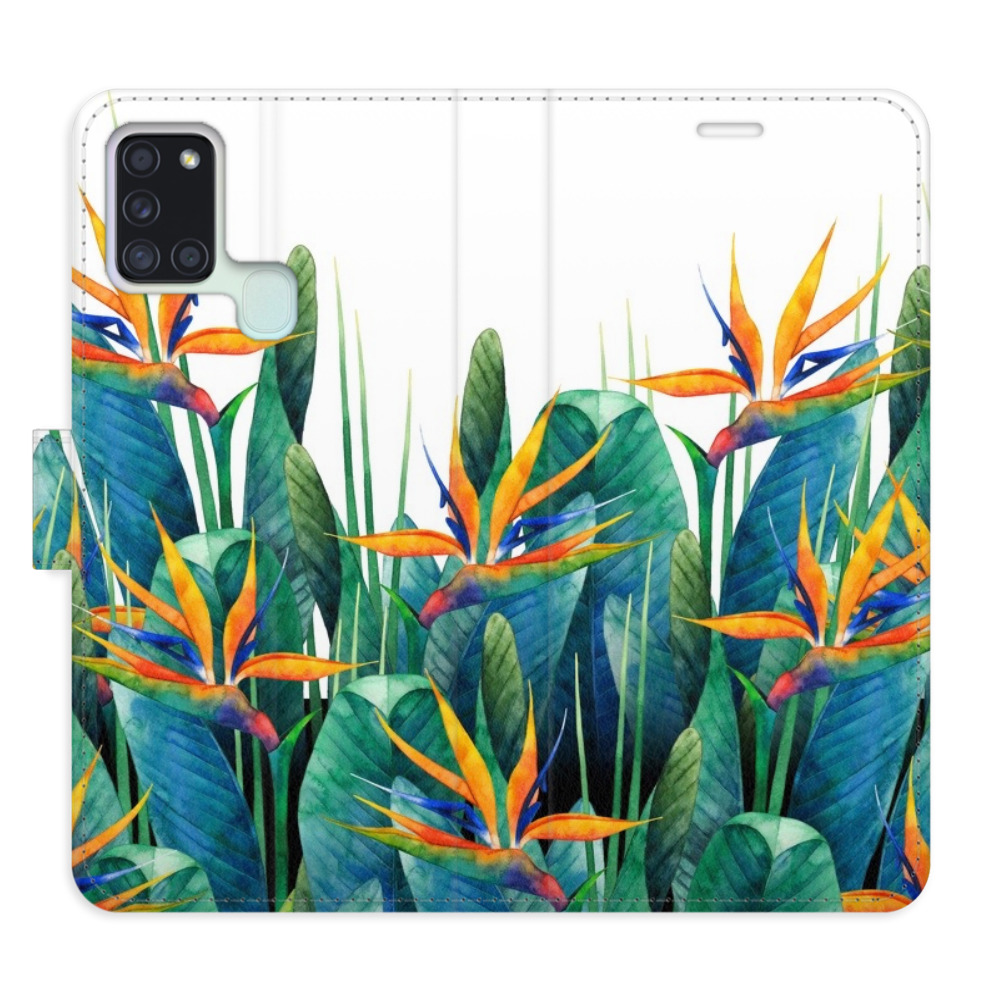 Flipové pouzdro iSaprio - Exotic Flowers 02 - Samsung Galaxy A21s
