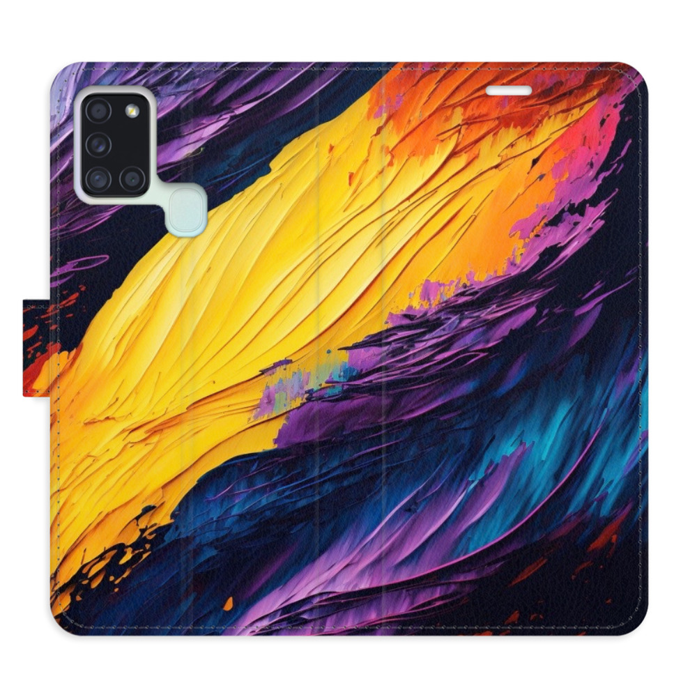 Flipové pouzdro iSaprio - Fire Paint - Samsung Galaxy A21s