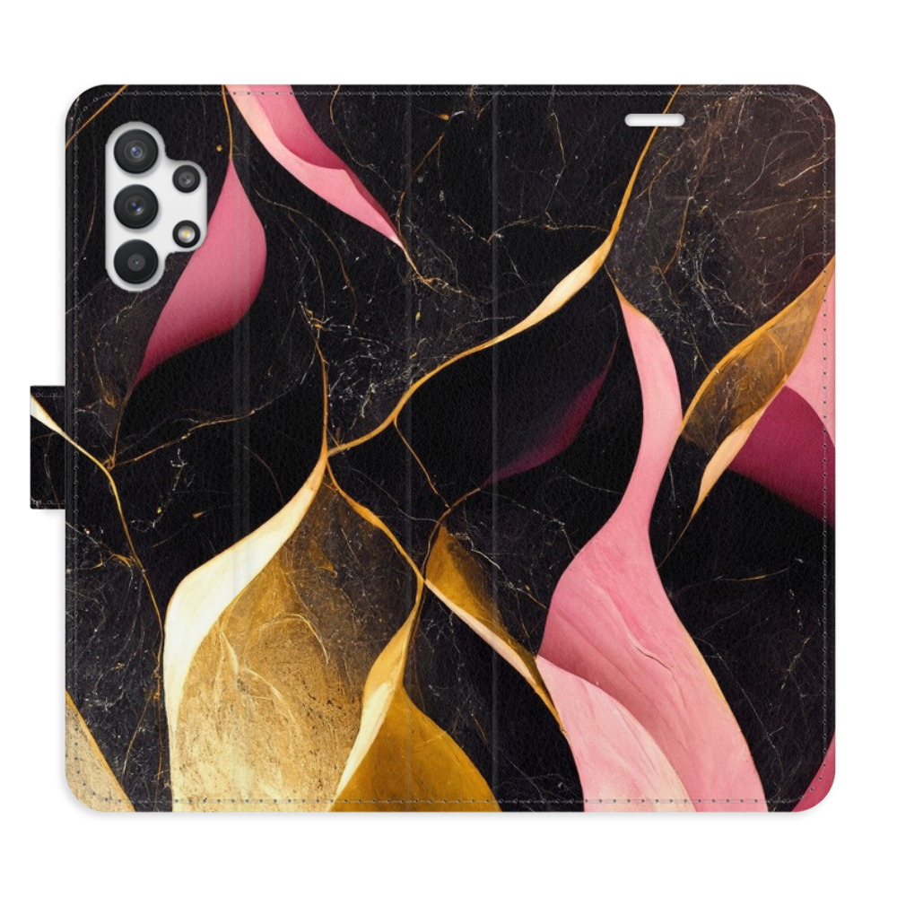 Flipové pouzdro iSaprio - Gold Pink Marble 02 - Samsung Galaxy A32