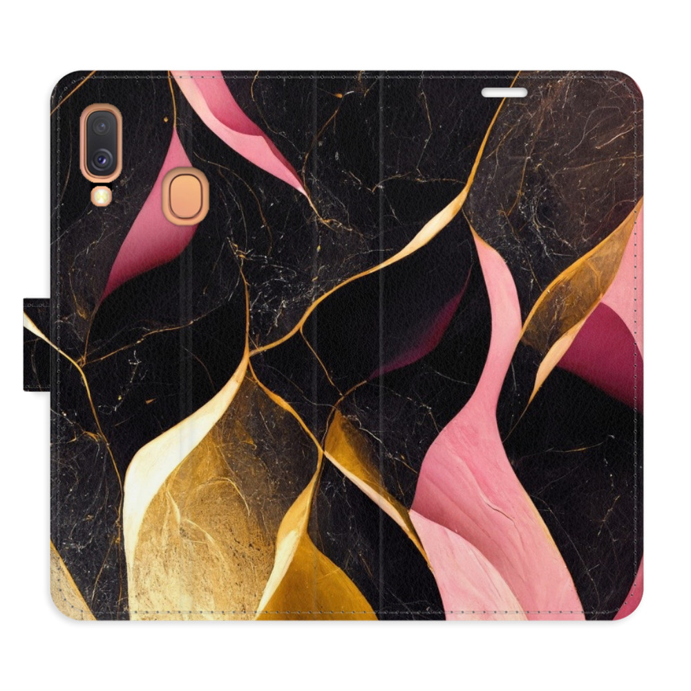 Flipové pouzdro iSaprio - Gold Pink Marble 02 - Samsung Galaxy A40