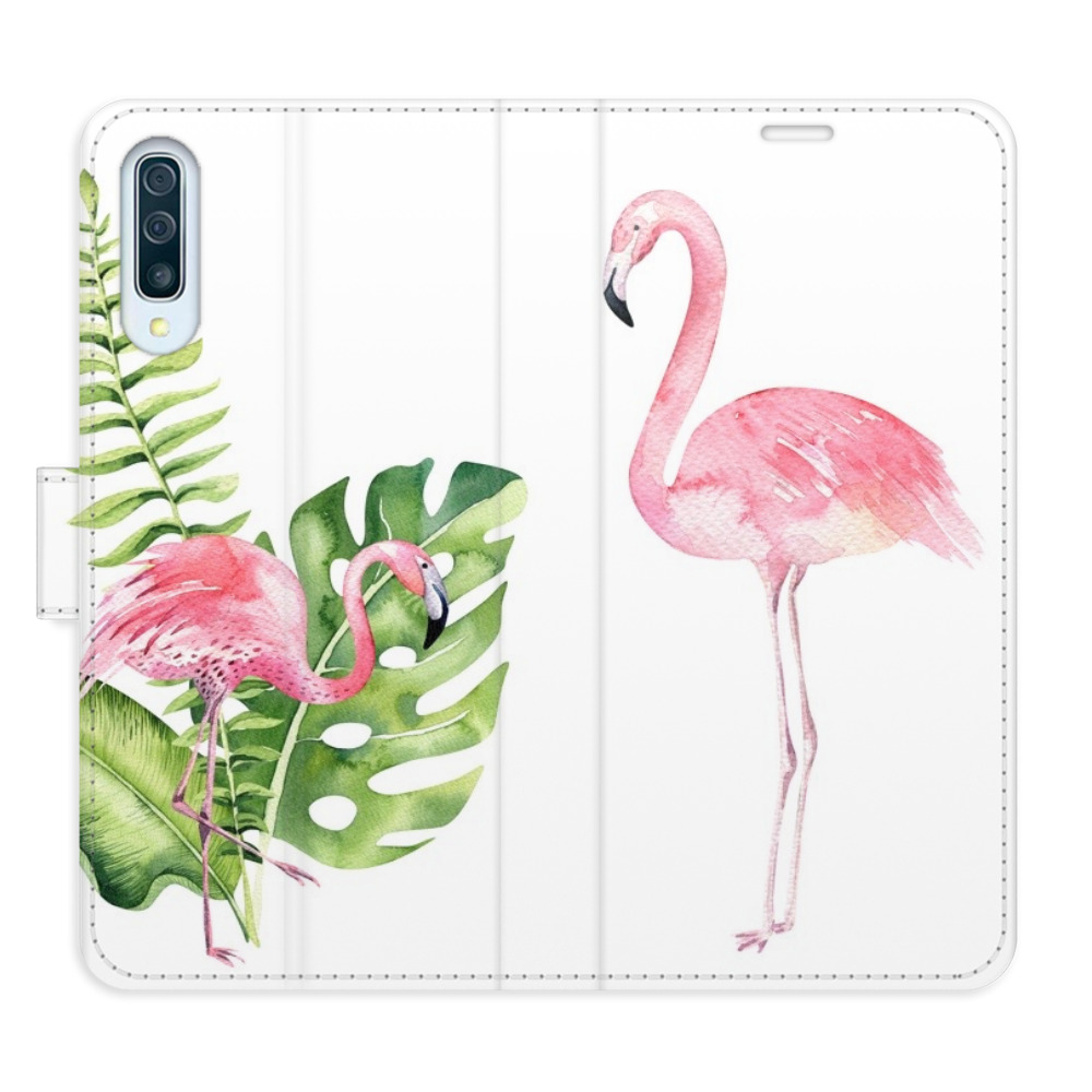 Flipové pouzdro iSaprio - Flamingos - Samsung Galaxy A50
