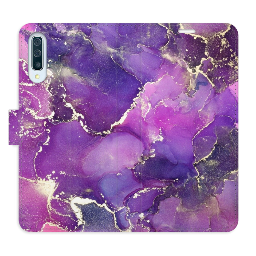 Flipové pouzdro iSaprio - Purple Marble - Samsung Galaxy A50