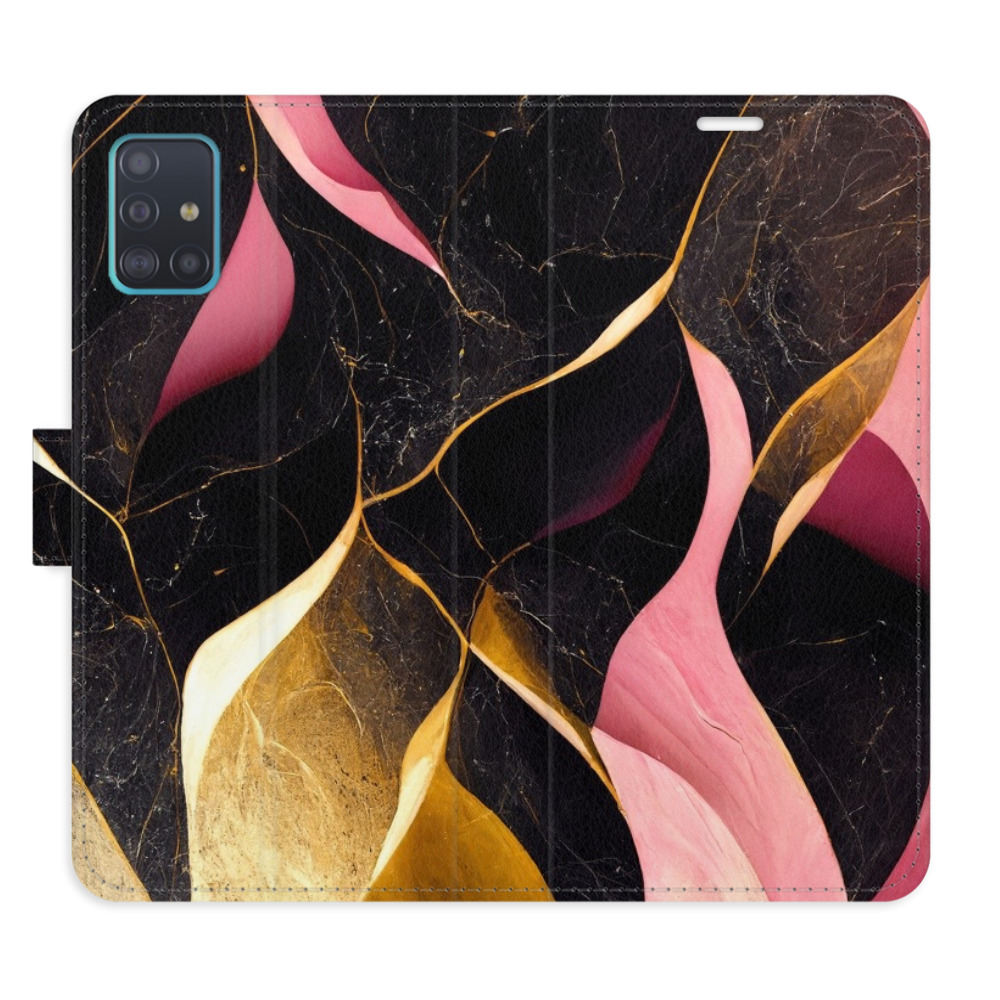 Flipové pouzdro iSaprio - Gold Pink Marble 02 - Samsung Galaxy A51