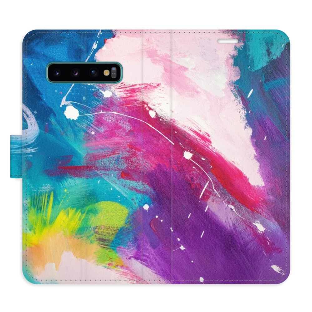 Levně Flipové pouzdro iSaprio - Abstract Paint 05 - Samsung Galaxy S10