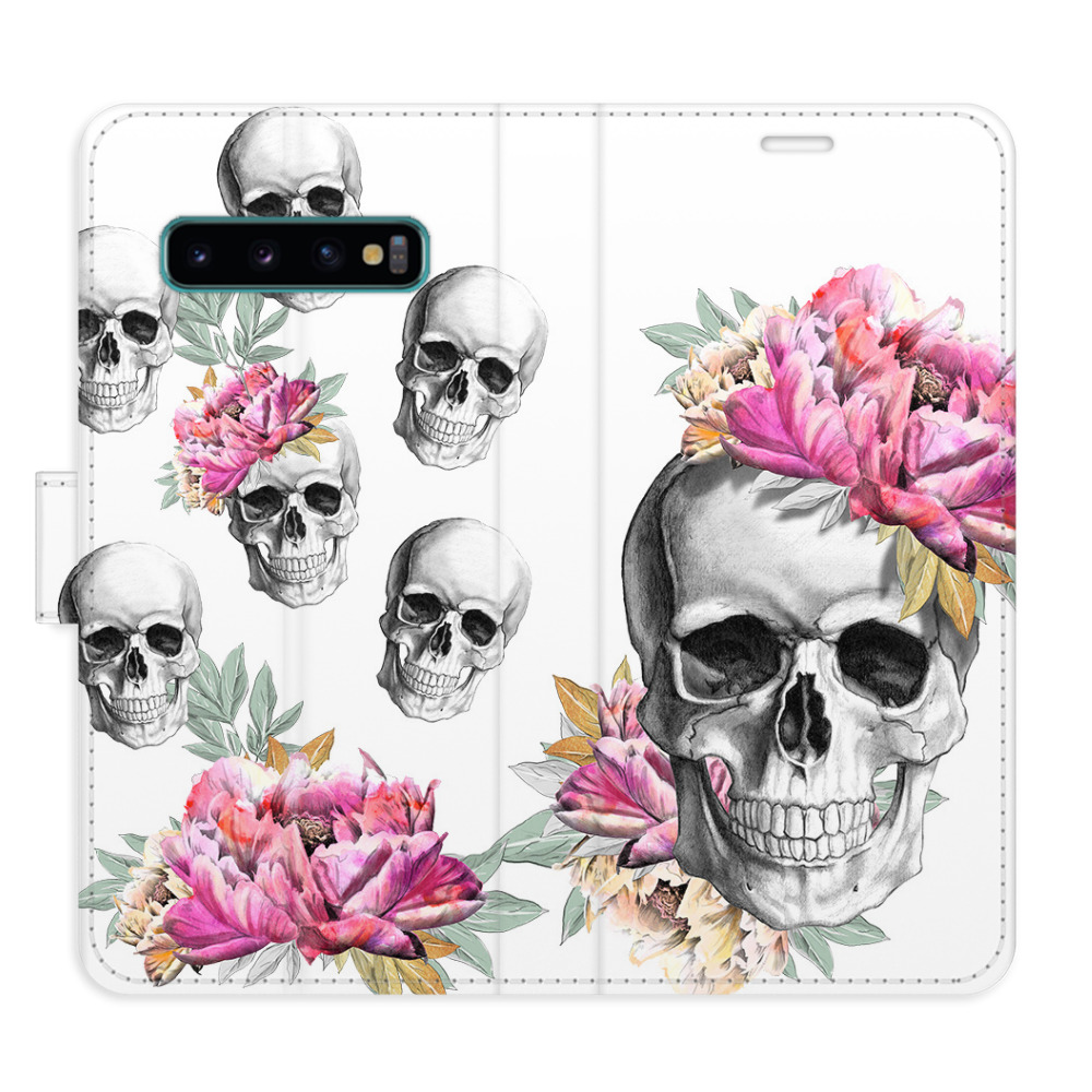Flipové pouzdro iSaprio - Crazy Skull - Samsung Galaxy S10