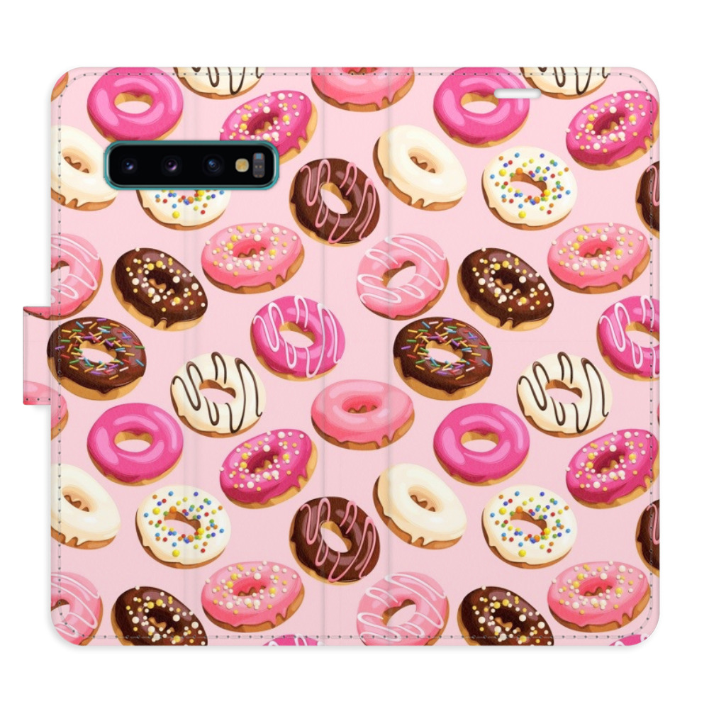 Flipové pouzdro iSaprio - Donuts Pattern 03 - Samsung Galaxy S10