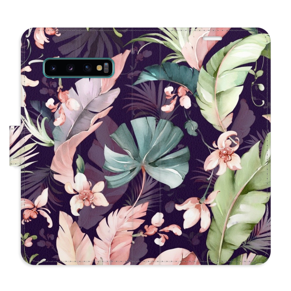 Flipové pouzdro iSaprio - Flower Pattern 08 - Samsung Galaxy S10