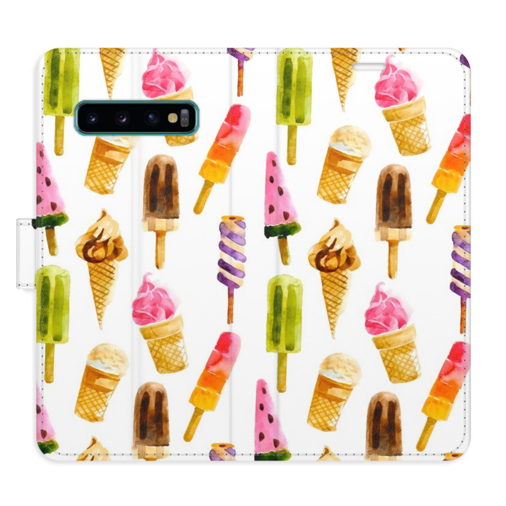 Flipové pouzdro iSaprio - Ice Cream Pattern - Samsung Galaxy S10