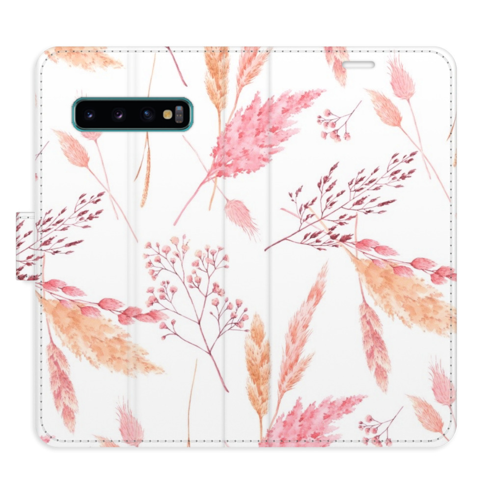 Flipové pouzdro iSaprio - Ornamental Flowers - Samsung Galaxy S10