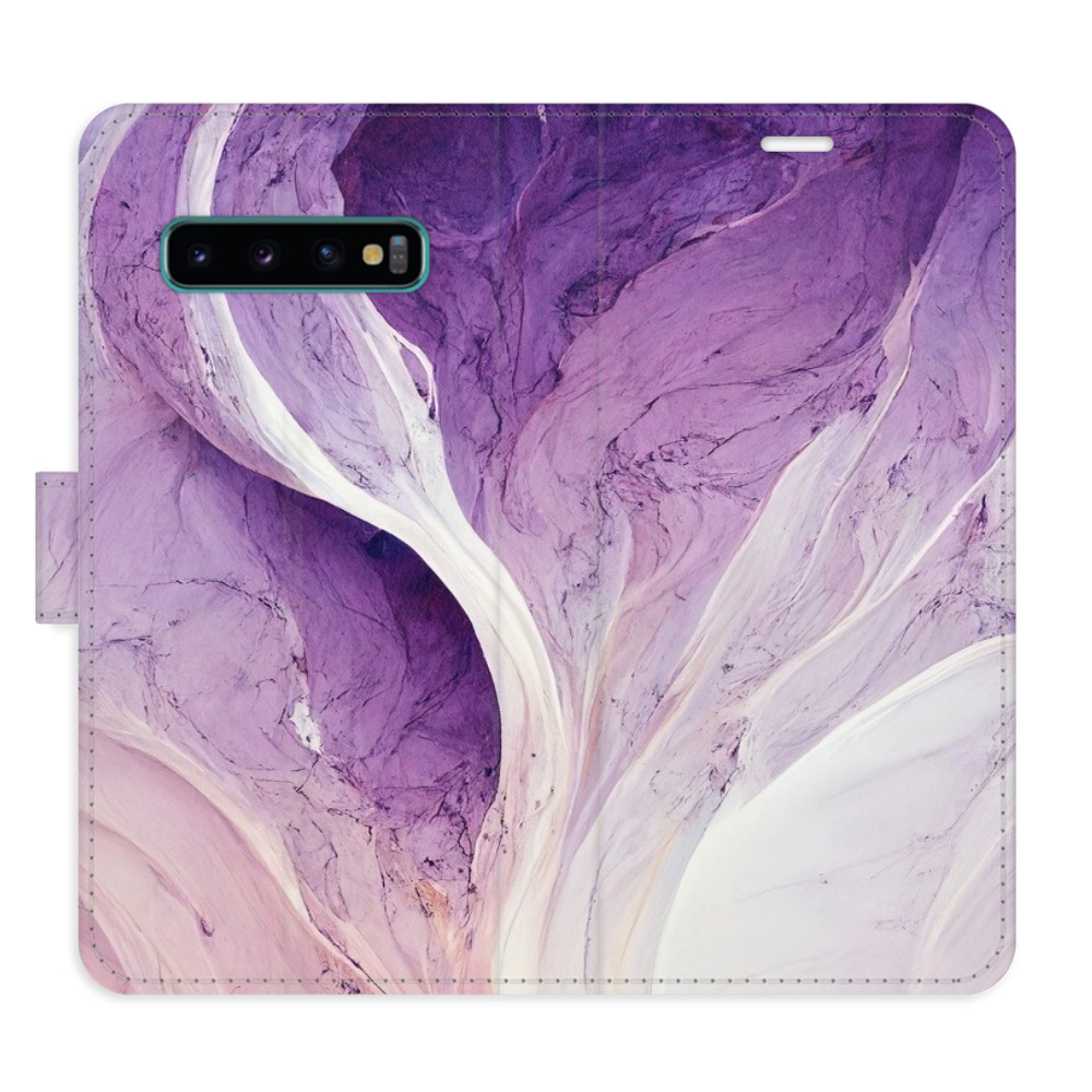 Flipové pouzdro iSaprio - Purple Paint - Samsung Galaxy S10