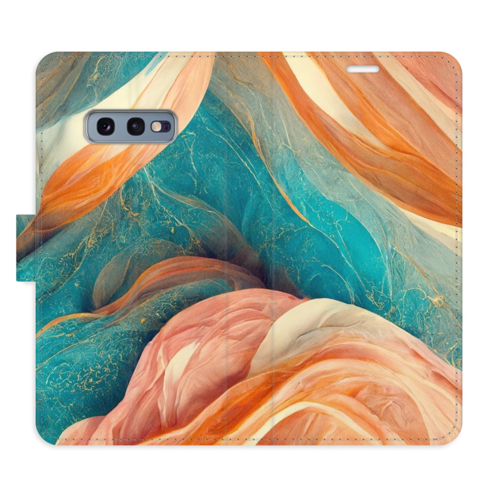 Flipové pouzdro iSaprio - Blue and Orange - Samsung Galaxy S10e