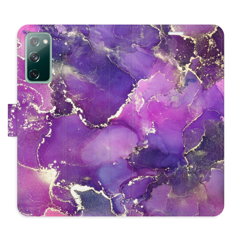 Flipové pouzdro iSaprio - Purple Marble - Samsung Galaxy S20 FE