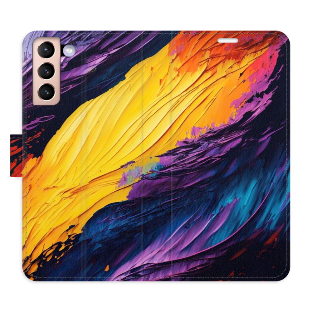 Flipové pouzdro iSaprio - Fire Paint - Samsung Galaxy S21