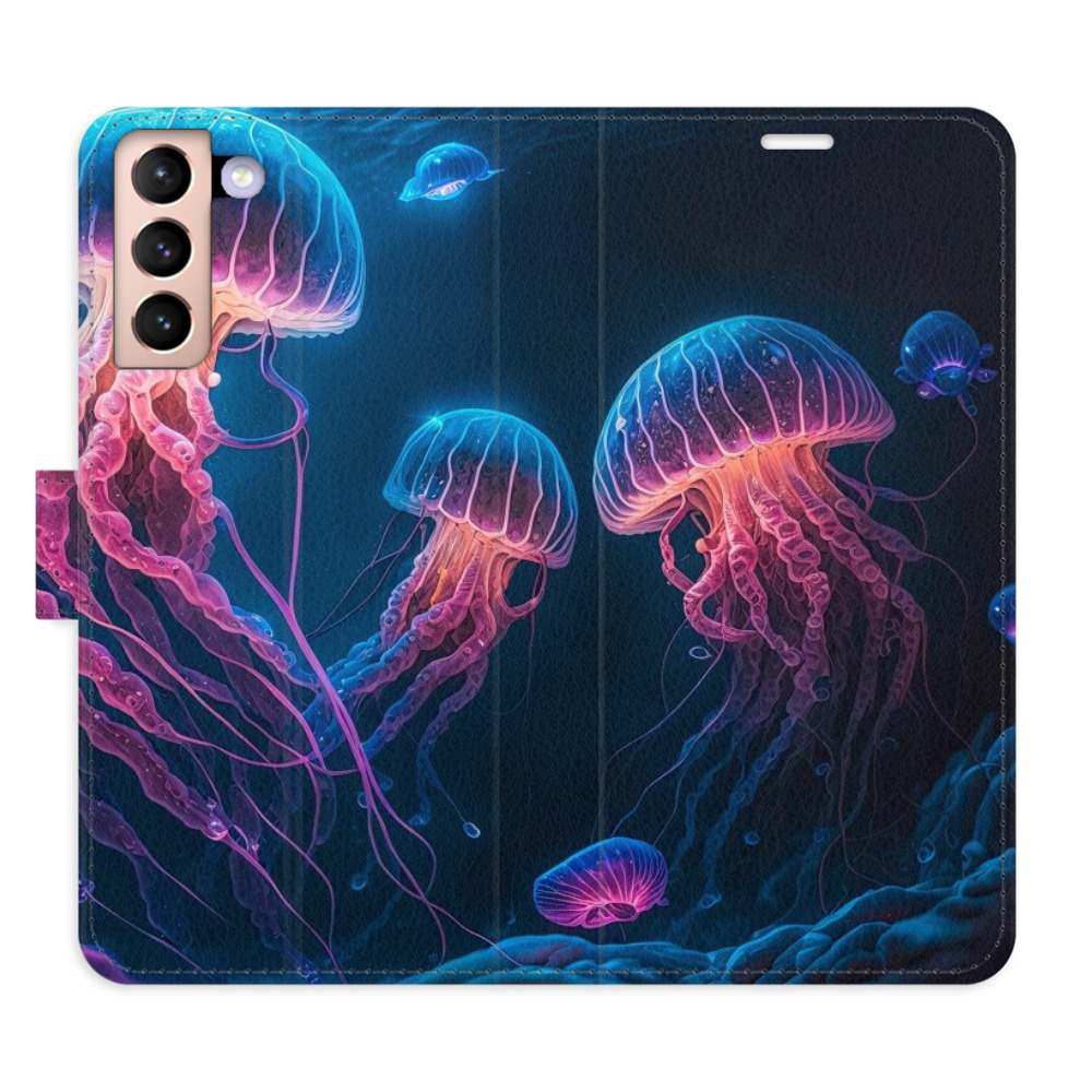 Flipové pouzdro iSaprio - Jellyfish - Samsung Galaxy S21
