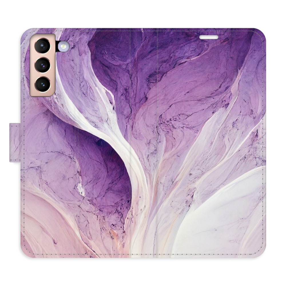 Flipové pouzdro iSaprio - Purple Paint - Samsung Galaxy S21