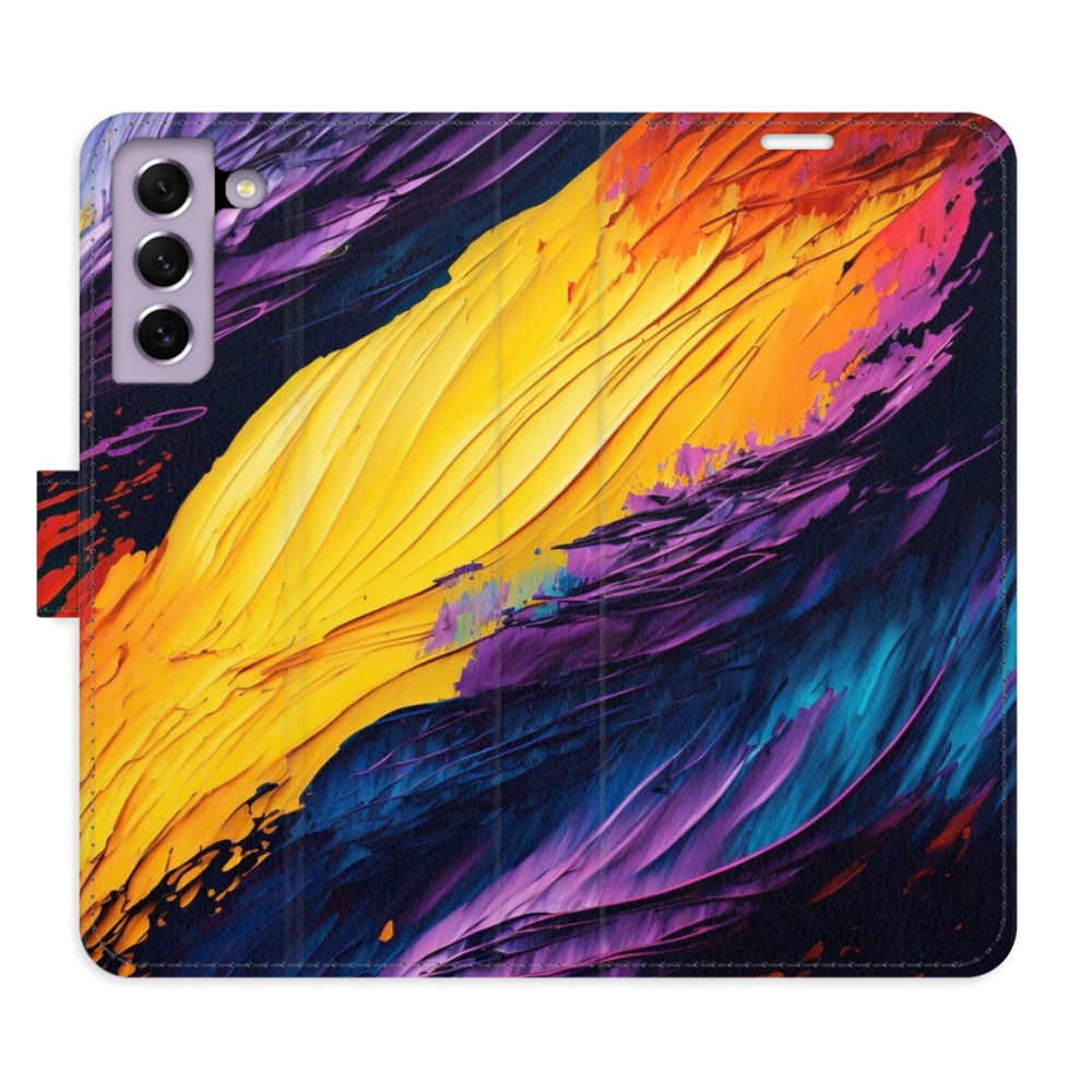 Flipové pouzdro iSaprio - Fire Paint - Samsung Galaxy S21 FE 5G