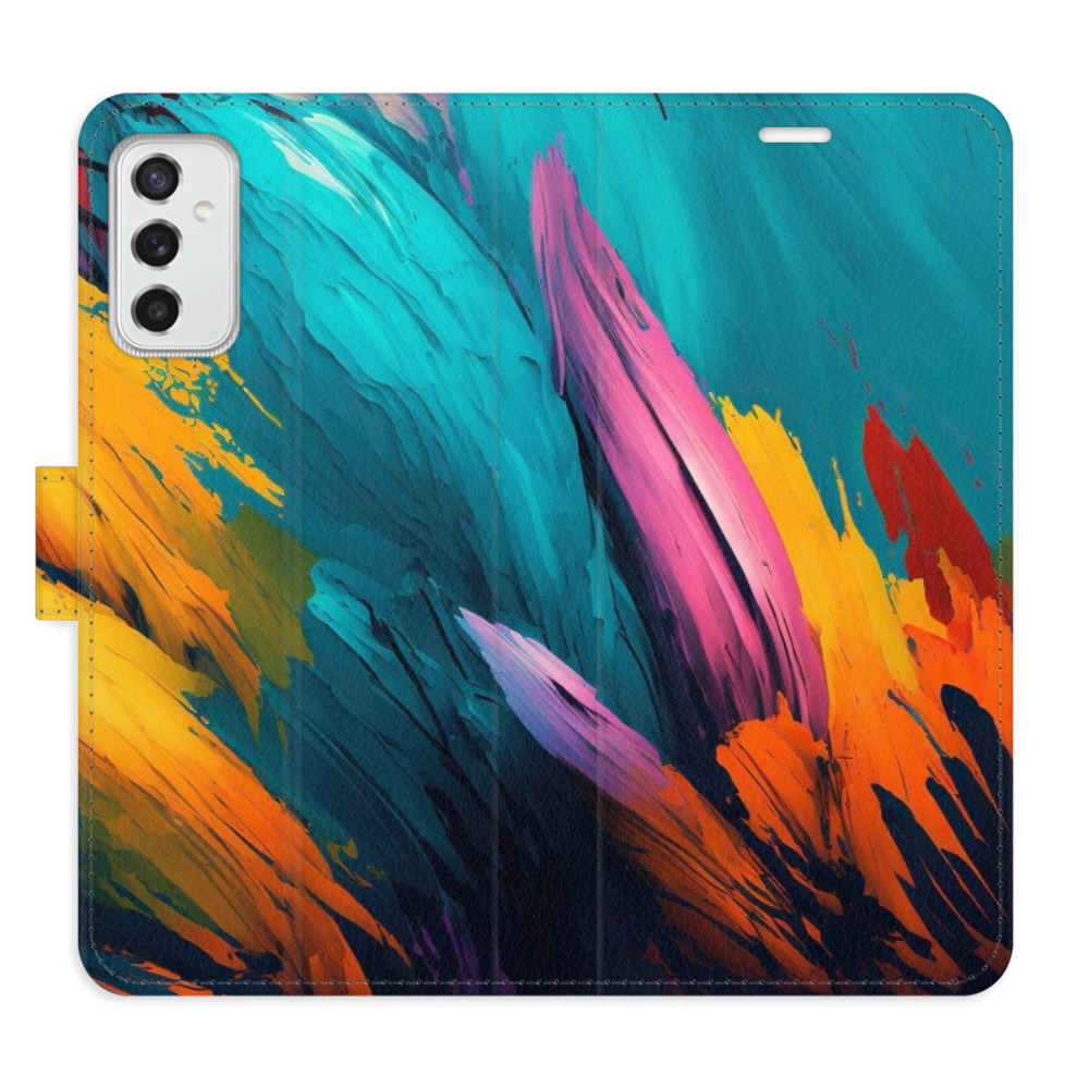 Flipové pouzdro iSaprio - Orange Paint 02 - Samsung Galaxy M52 5G
