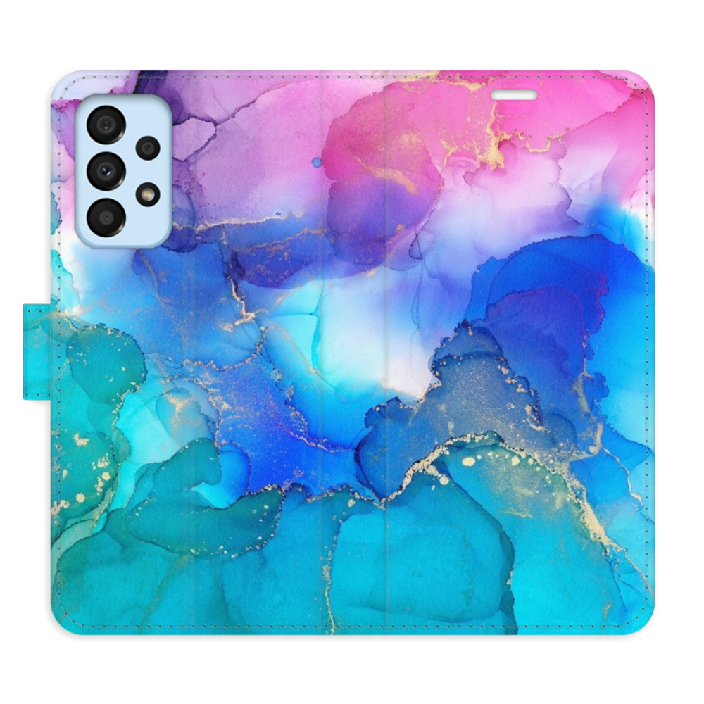 Flipové pouzdro iSaprio - BluePink Paint - Samsung Galaxy A33 5G