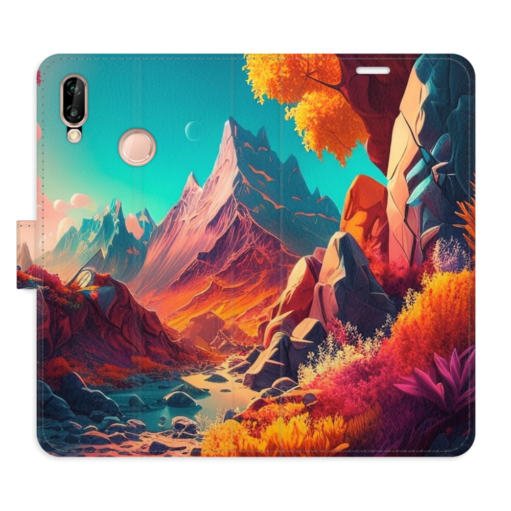 Flipové pouzdro iSaprio - Colorful Mountains - Huawei P20 Lite