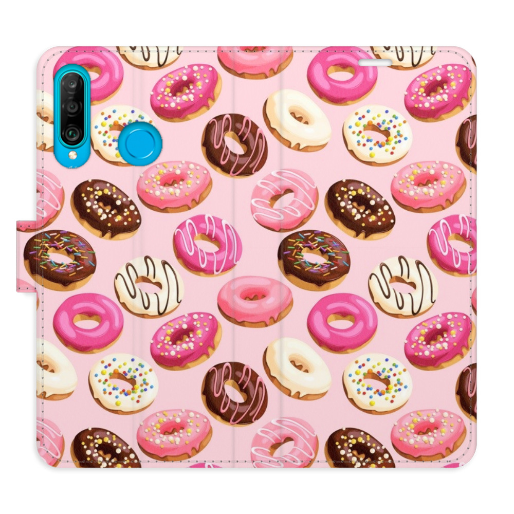 Flipové pouzdro iSaprio - Donuts Pattern 03 - Huawei P30 Lite