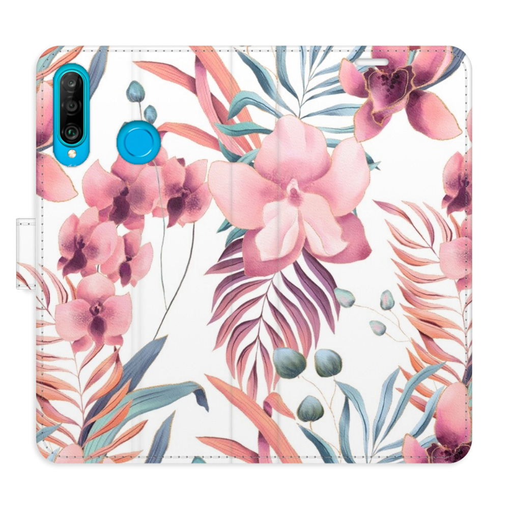 Flipové pouzdro iSaprio - Pink Flowers 02 - Huawei P30 Lite