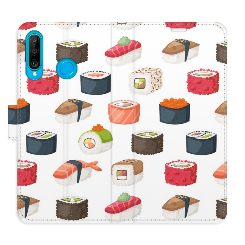 Flipové pouzdro iSaprio - Sushi Pattern 02 - Huawei P30 Lite