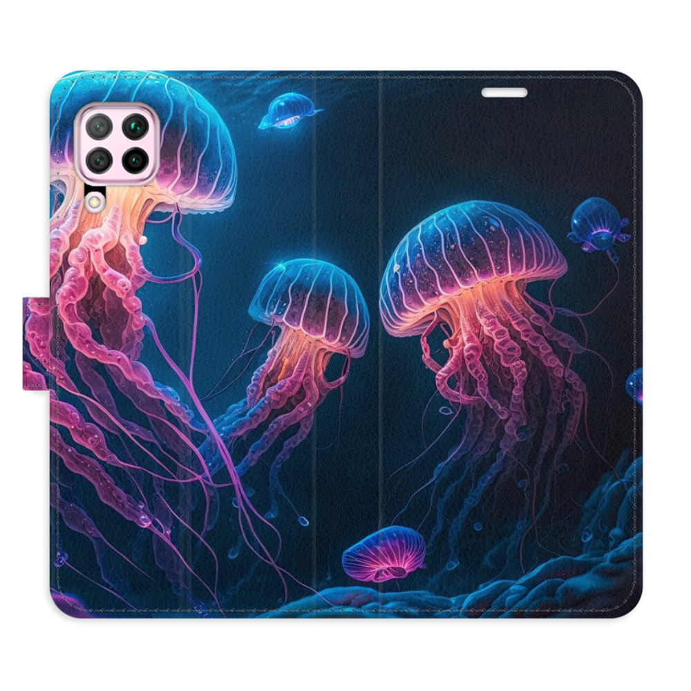 Flipové pouzdro iSaprio - Jellyfish - Huawei P40 Lite