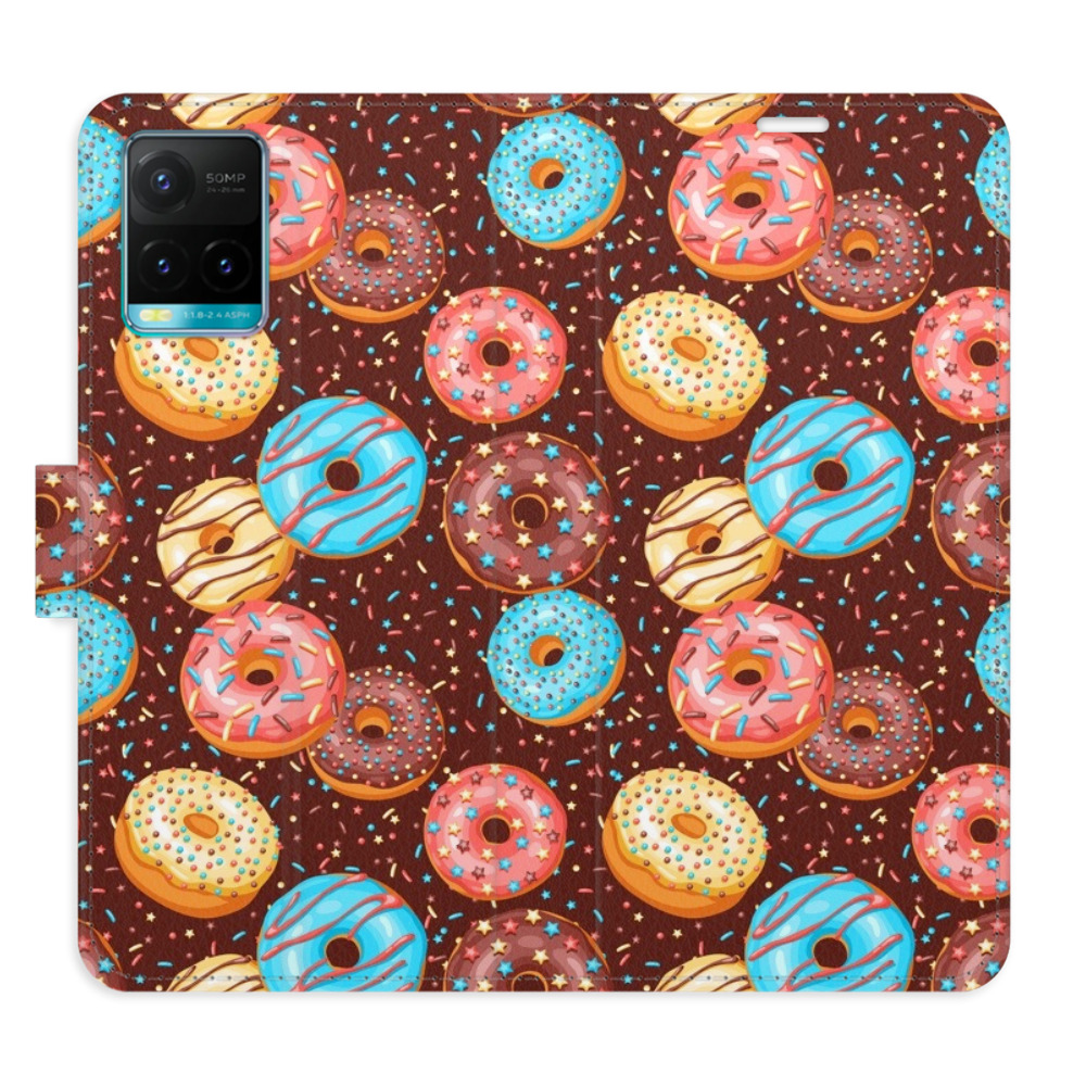 Flipové pouzdro iSaprio - Donuts Pattern - Vivo Y21 / Y21s / Y33s