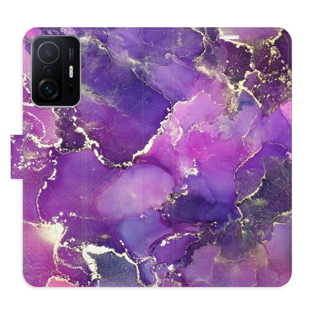 Flipové pouzdro iSaprio - Purple Marble - Xiaomi 11T / 11T Pro