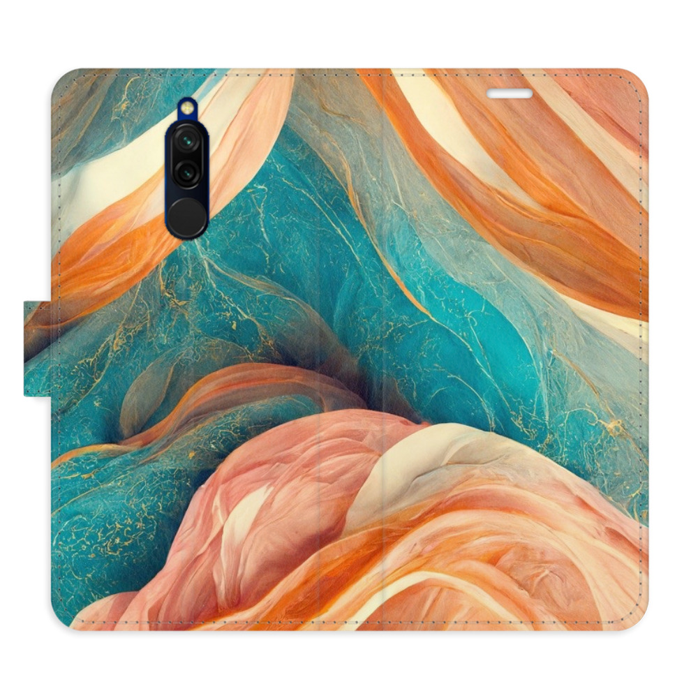 Flipové pouzdro iSaprio - Blue and Orange - Xiaomi Redmi 8