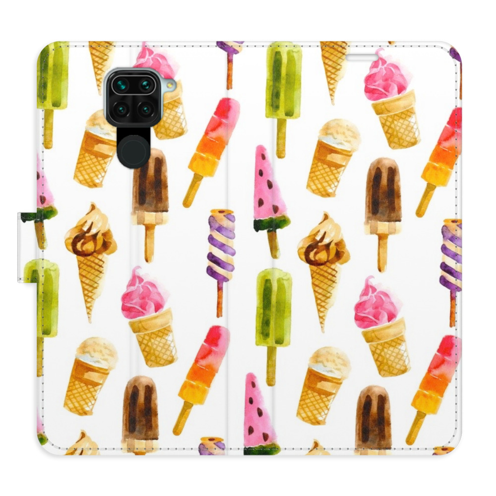Flipové pouzdro iSaprio - Ice Cream Pattern - Xiaomi Redmi Note 9
