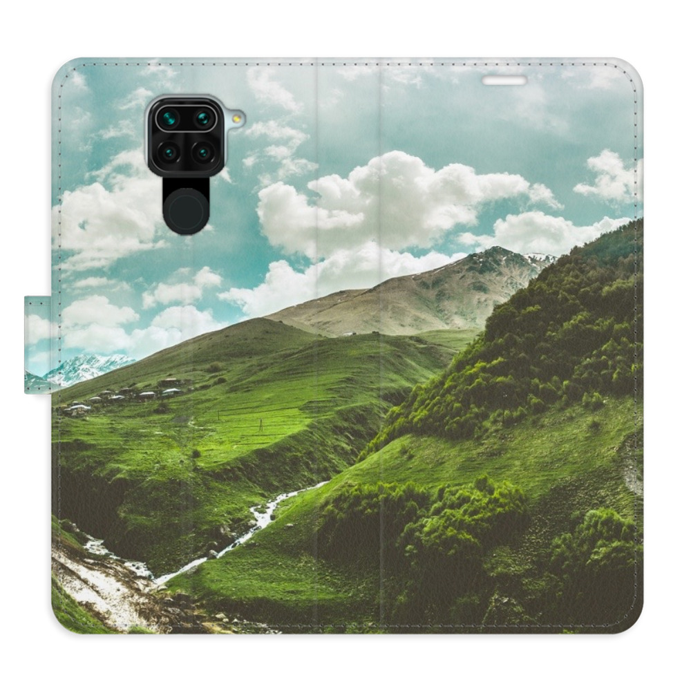 Flipové pouzdro iSaprio - Mountain Valley - Xiaomi Redmi Note 9