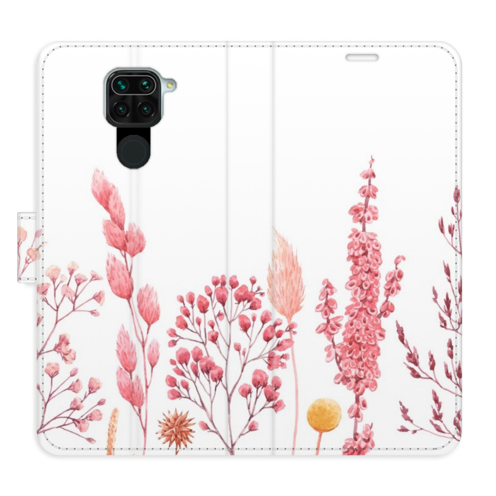 Flipové pouzdro iSaprio - Pink Flowers 03 - Xiaomi Redmi Note 9