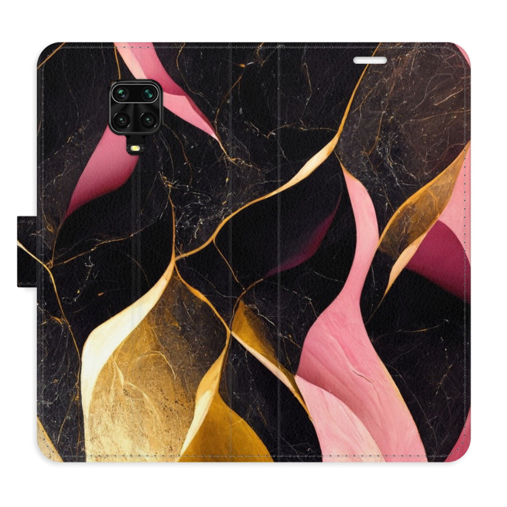 Flipové pouzdro iSaprio - Gold Pink Marble 02 - Xiaomi Redmi Note 9 Pro / Note 9S