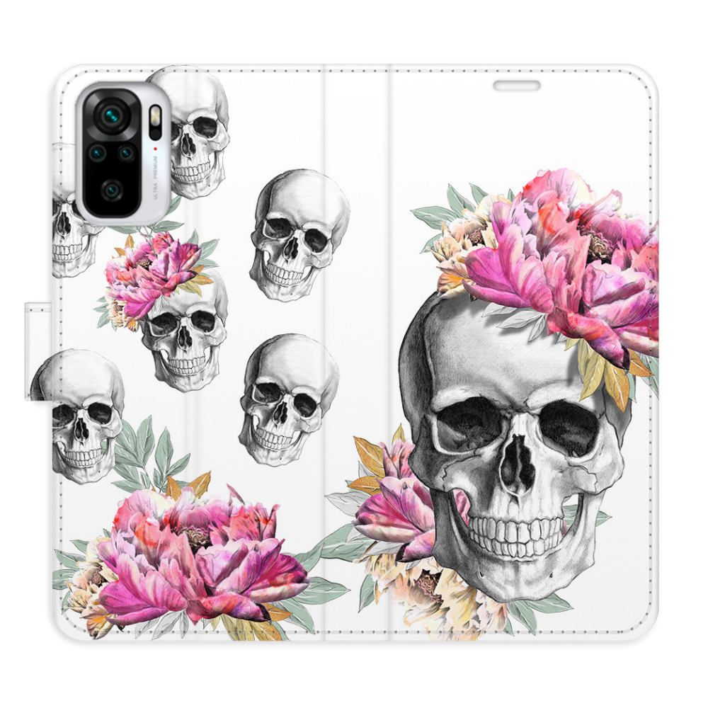 Flipové pouzdro iSaprio - Crazy Skull - Xiaomi Redmi Note 10 / Note 10S