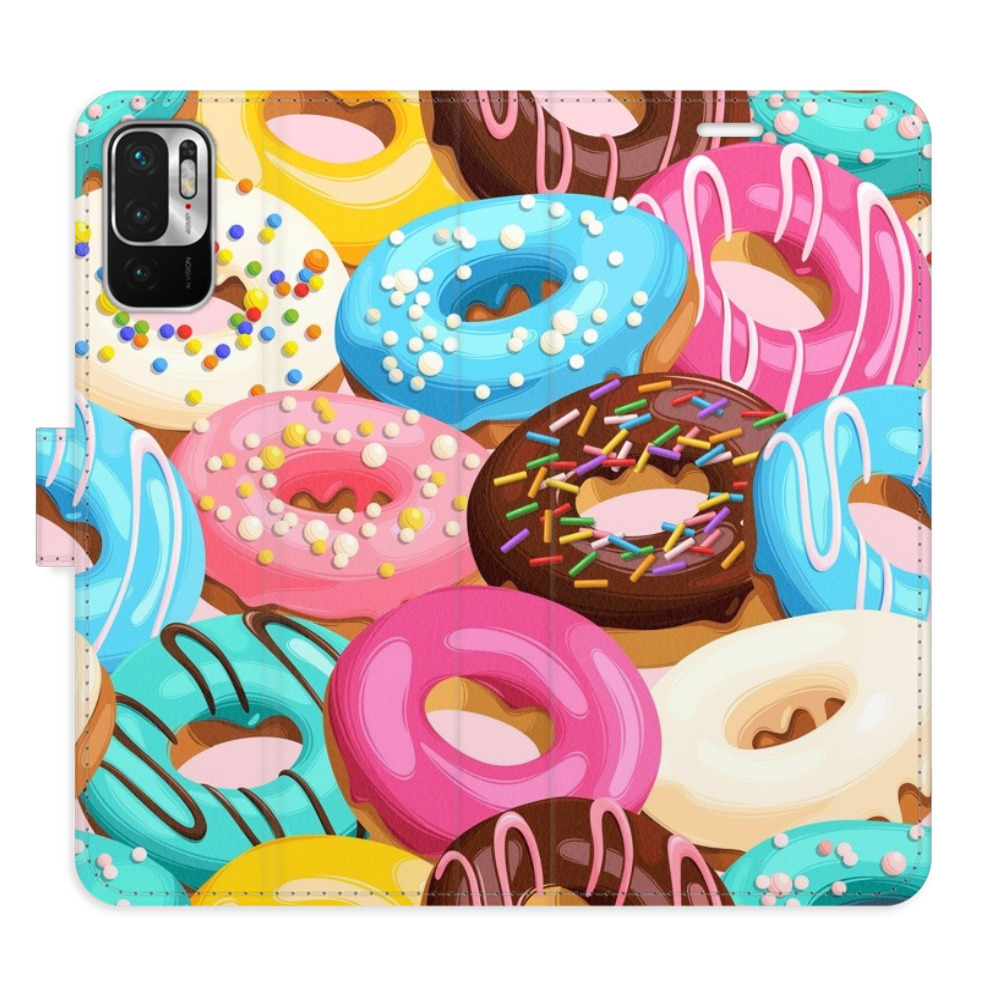 Flipové pouzdro iSaprio - Donuts Pattern 02 - Xiaomi Redmi Note 10 5G