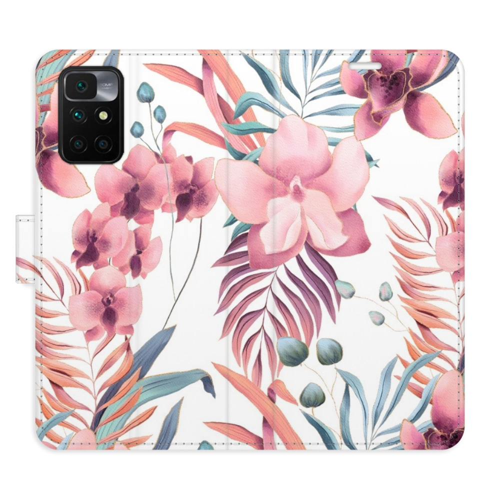 Flipové pouzdro iSaprio - Pink Flowers 02 - Xiaomi Redmi 10