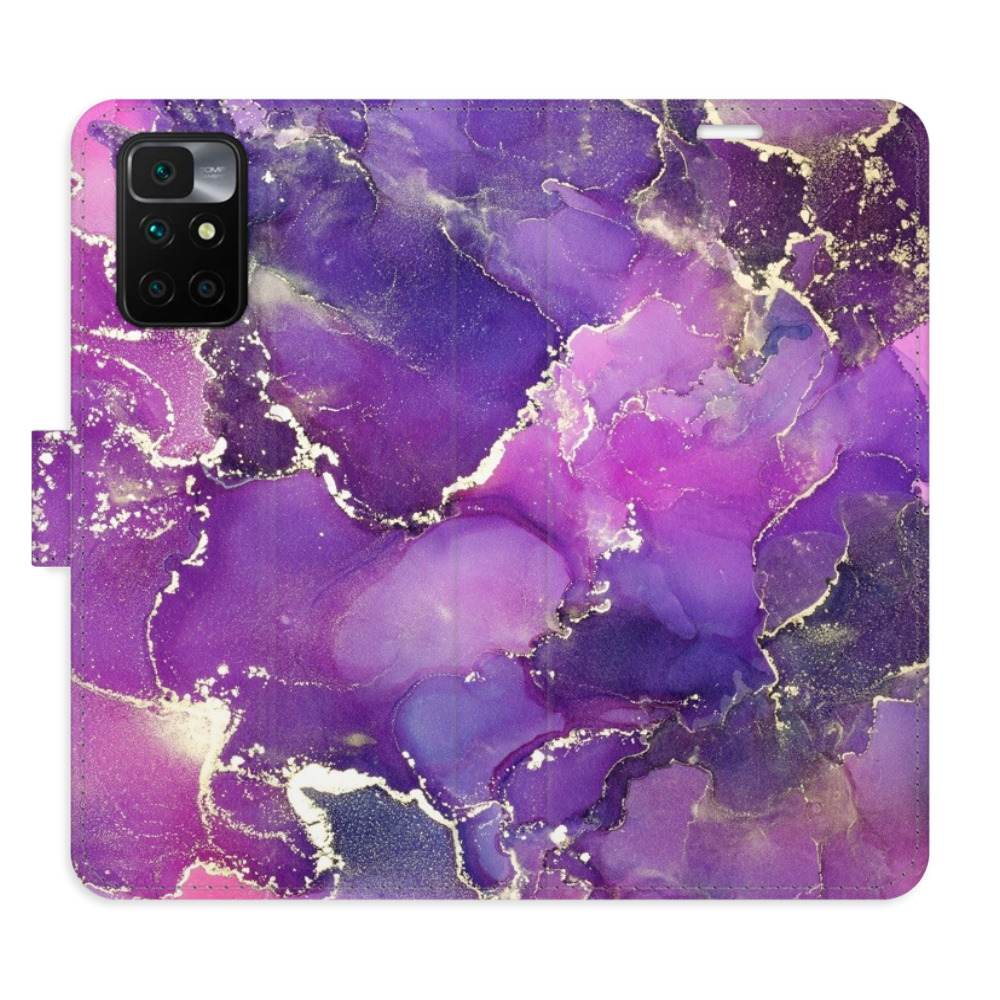 Flipové pouzdro iSaprio - Purple Marble - Xiaomi Redmi 10
