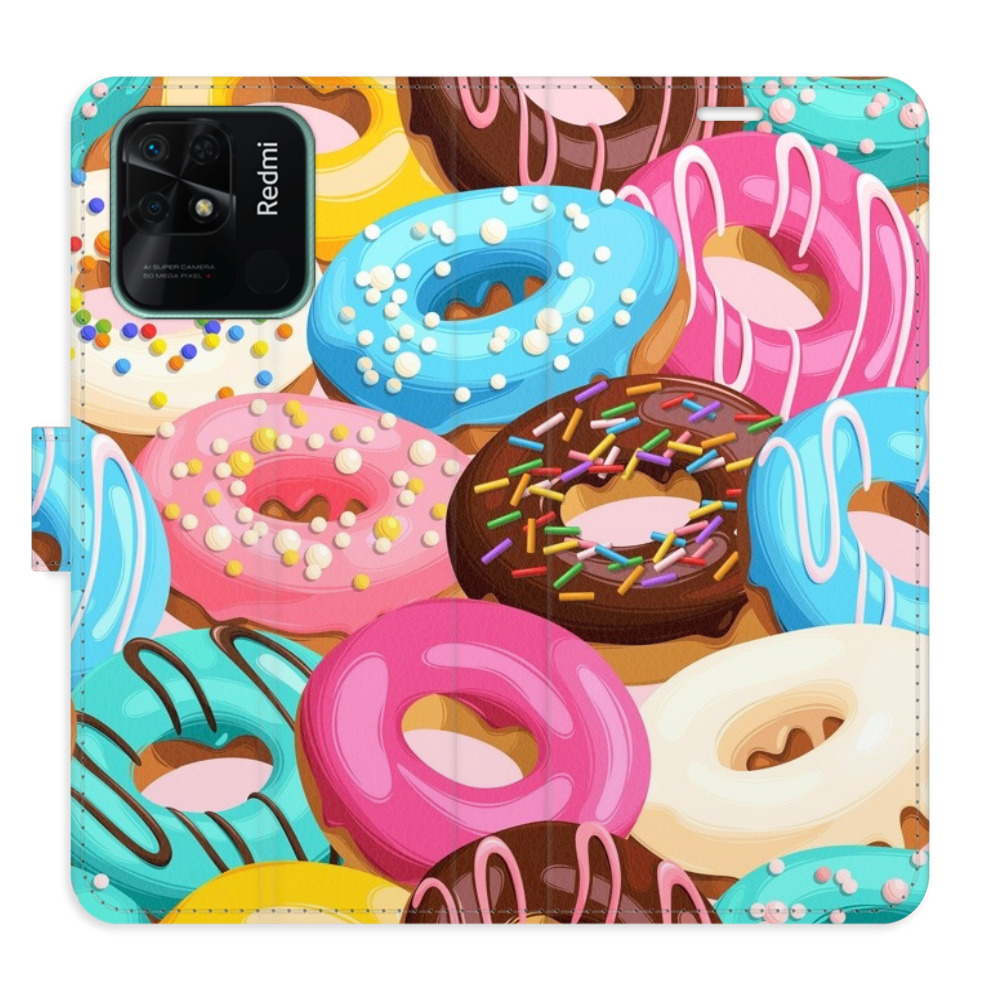 Flipové pouzdro iSaprio - Donuts Pattern 02 - Xiaomi Redmi 10C