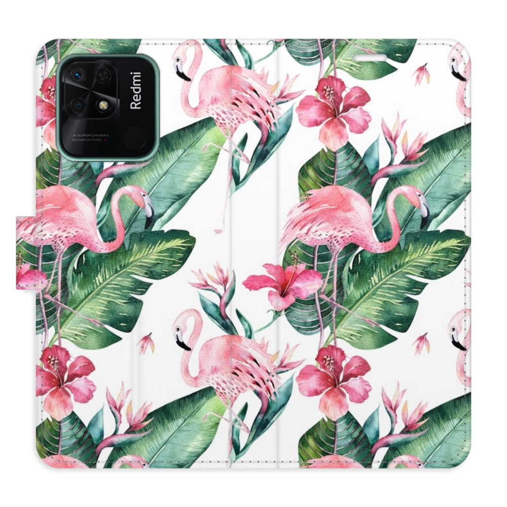 Flipové pouzdro iSaprio - Flamingos Pattern - Xiaomi Redmi 10C