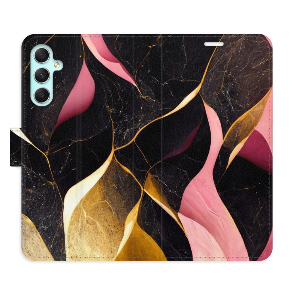 Flipové pouzdro iSaprio - Gold Pink Marble 02 - Samsung Galaxy A34 5G