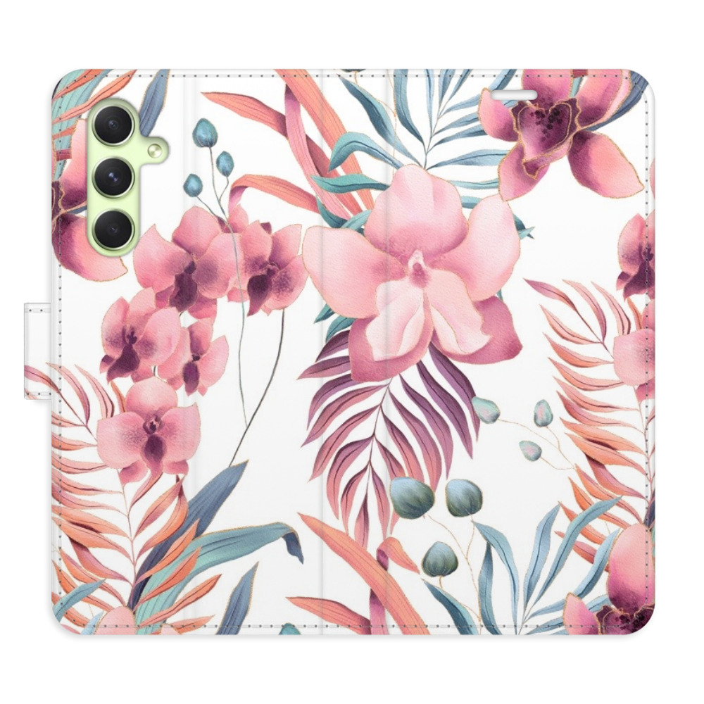 Levně Flipové pouzdro iSaprio - Pink Flowers 02 - Samsung Galaxy A54 5G