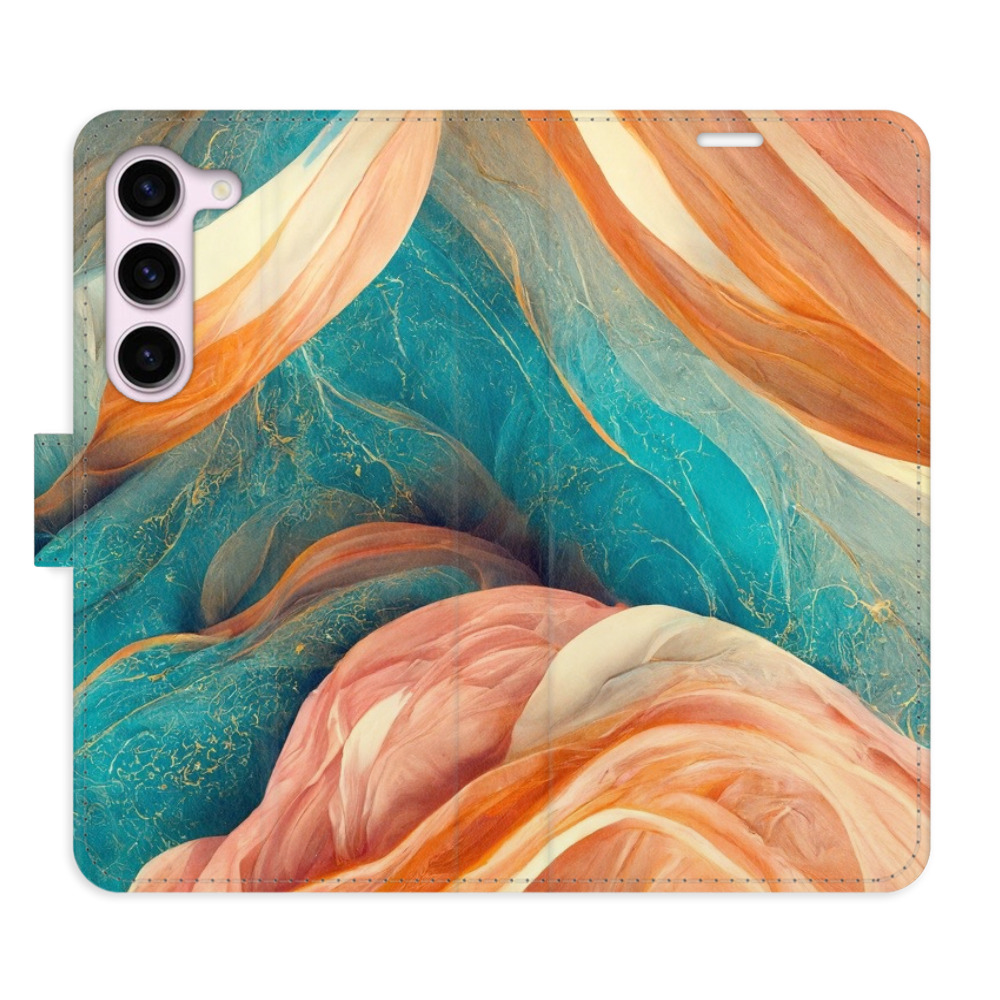 Flipové pouzdro iSaprio - Blue and Orange - Samsung Galaxy S23 5G