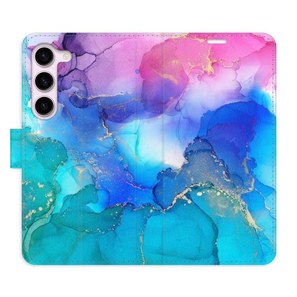 Flipové pouzdro iSaprio - BluePink Paint - Samsung Galaxy S23 5G