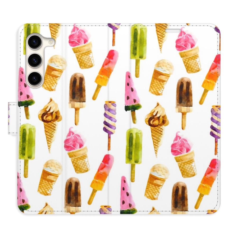 Flipové pouzdro iSaprio - Ice Cream Pattern - Samsung Galaxy S23+ 5G