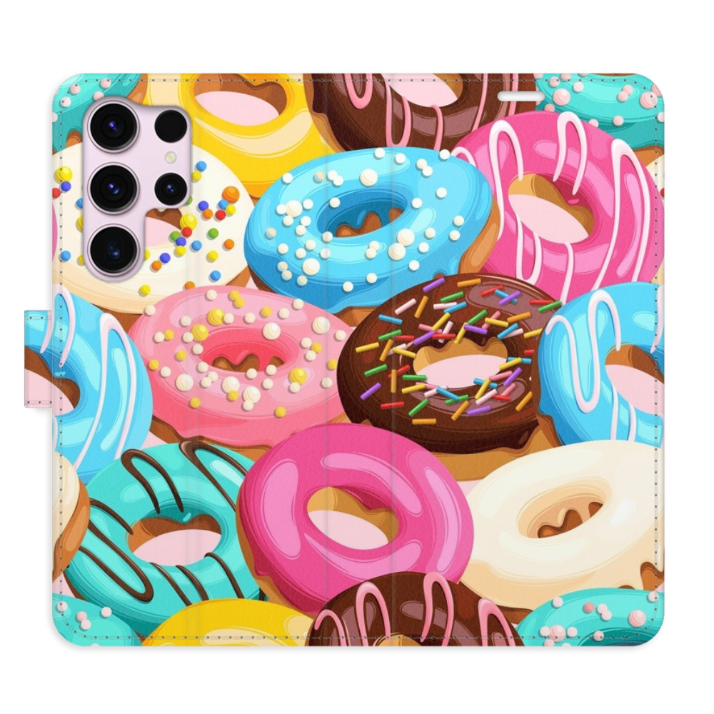 Flipové pouzdro iSaprio - Donuts Pattern 02 - Samsung Galaxy S23 Ultra